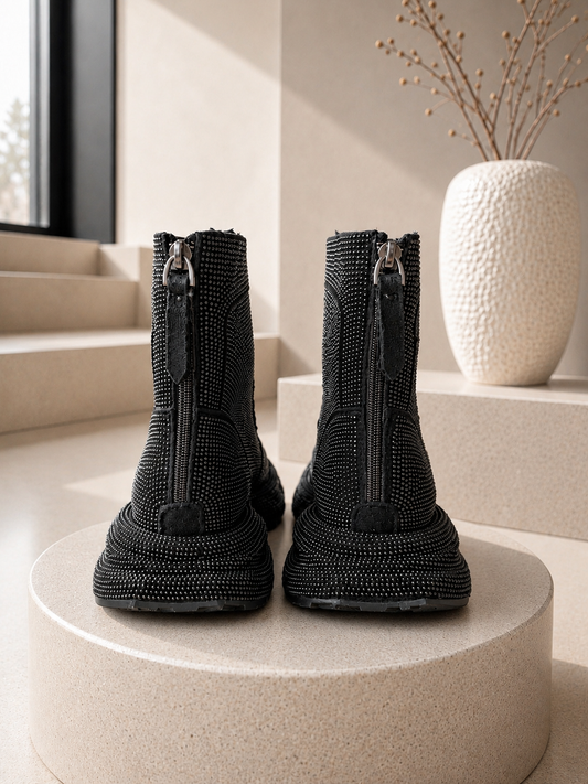 Bootie sparkle allover - black - leo