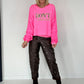 Sweater Don´t Look Back  - neonpink-leo