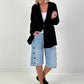 Leichter Blazer mit Patten - schwarz