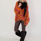 Weicher Oversized Grobstrickpullover  - mehrfarbig