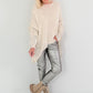 Soft Oversized Chunky Knit Sweater - beige