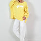 Oversized Sweatshirt Modell "Wassup" - gelb
