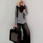 Weicher Basic Pullover - grau
