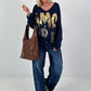 Oversized Shirt Amore - night blue