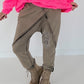 Sweat Baggy mit Strassapplikation - schoko