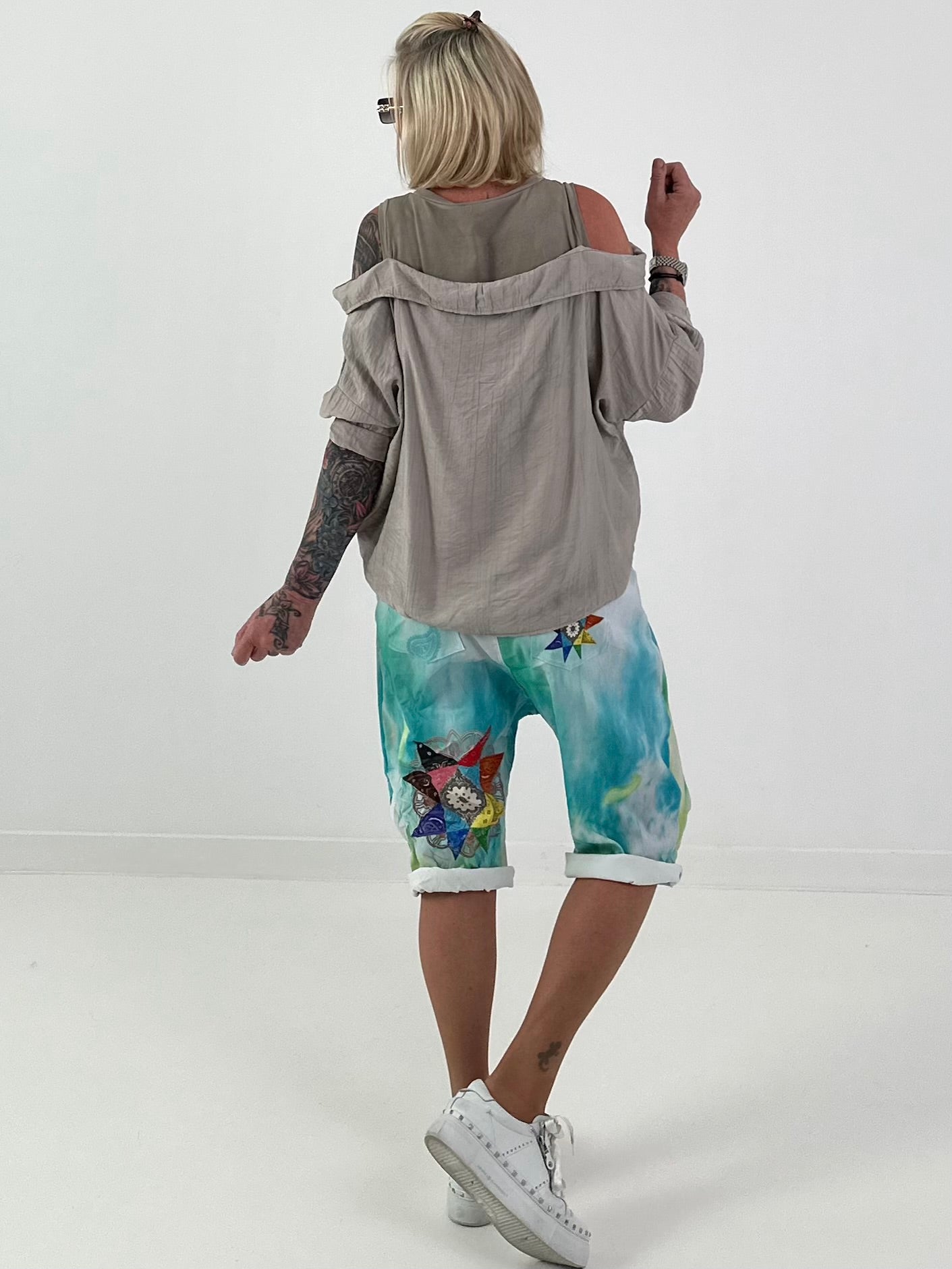 Tunika mit integrierten Top - taupe