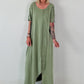 T-Shirt Kleid mit Ösen -khaki