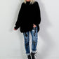 Oversized sweater model "Snuggle Arctic" - black