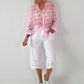 Transparent Tunic with Ruffle Sleeves - white