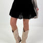 Ruffled skort - black