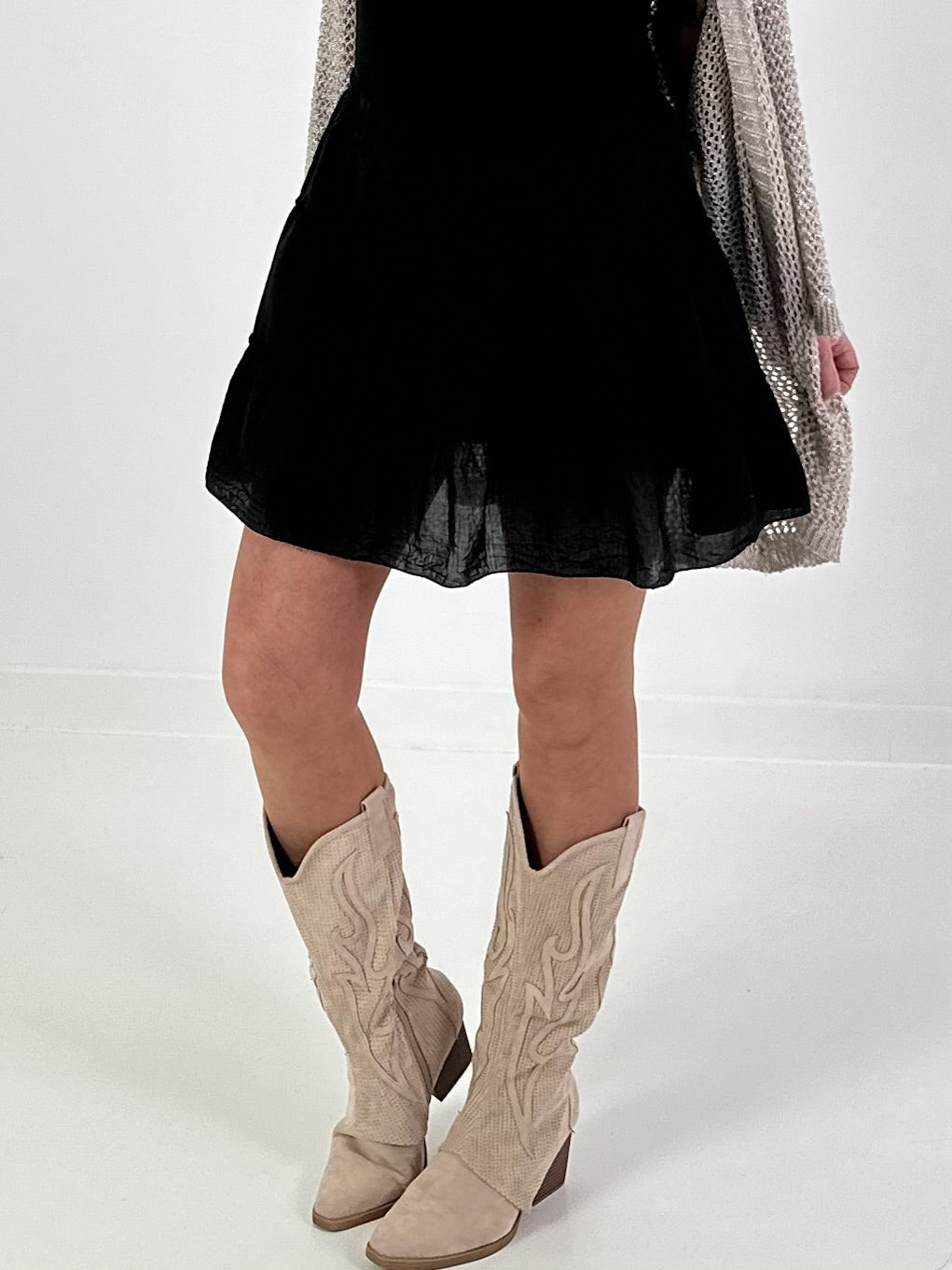 Ruffled skort - black