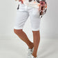 Korte broek met elastische tailleband - wit