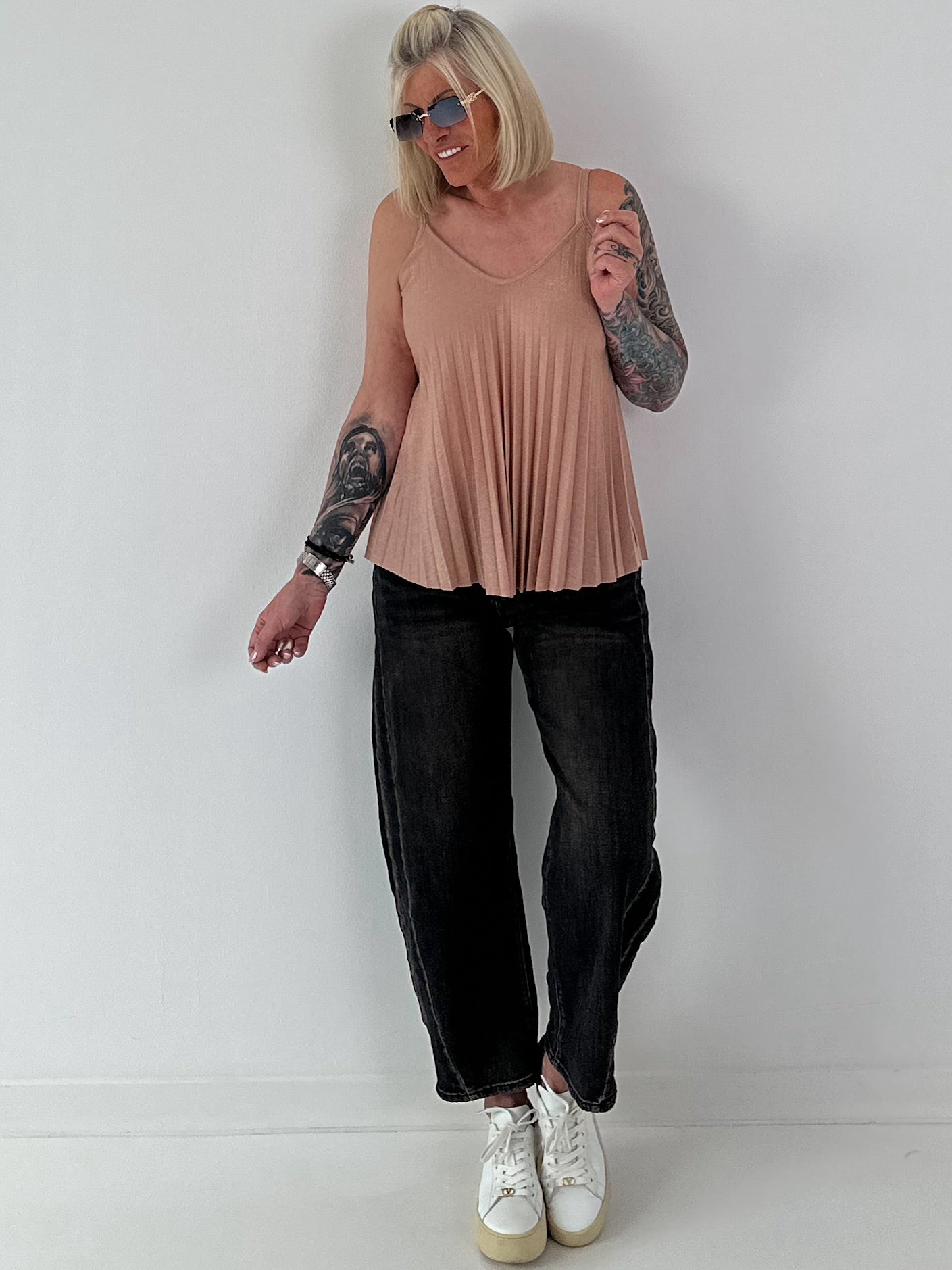 Plissee Top - rose gold
