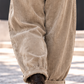 Weiche Ballon-Cordhose mit Gürtel - stone-washed-beige