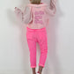 Short jacket with back print - pink