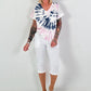 Tie-dye Shirt - white-dark blue-pink