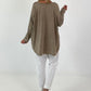 Oversized Shirt stone washed - taupe