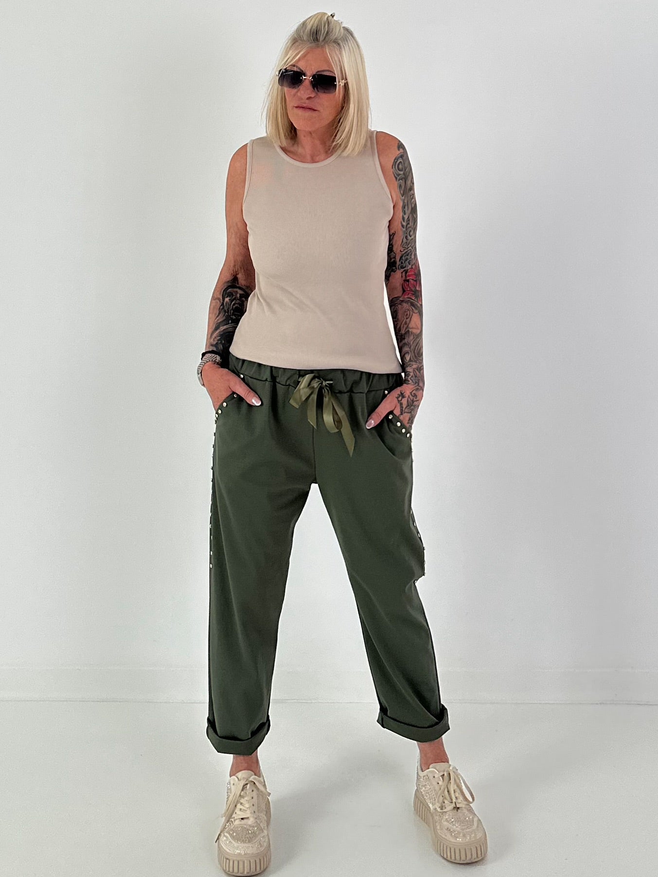 Ripp Tank Top  - beige