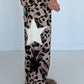 Zweiteiler mit Leo-Print und Stern-Patches - mehrfarbig