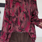 Shirt im Allover-Camouflage-Look - burgundi-mehrfarbig