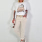 T-Shirt Car - white-beige