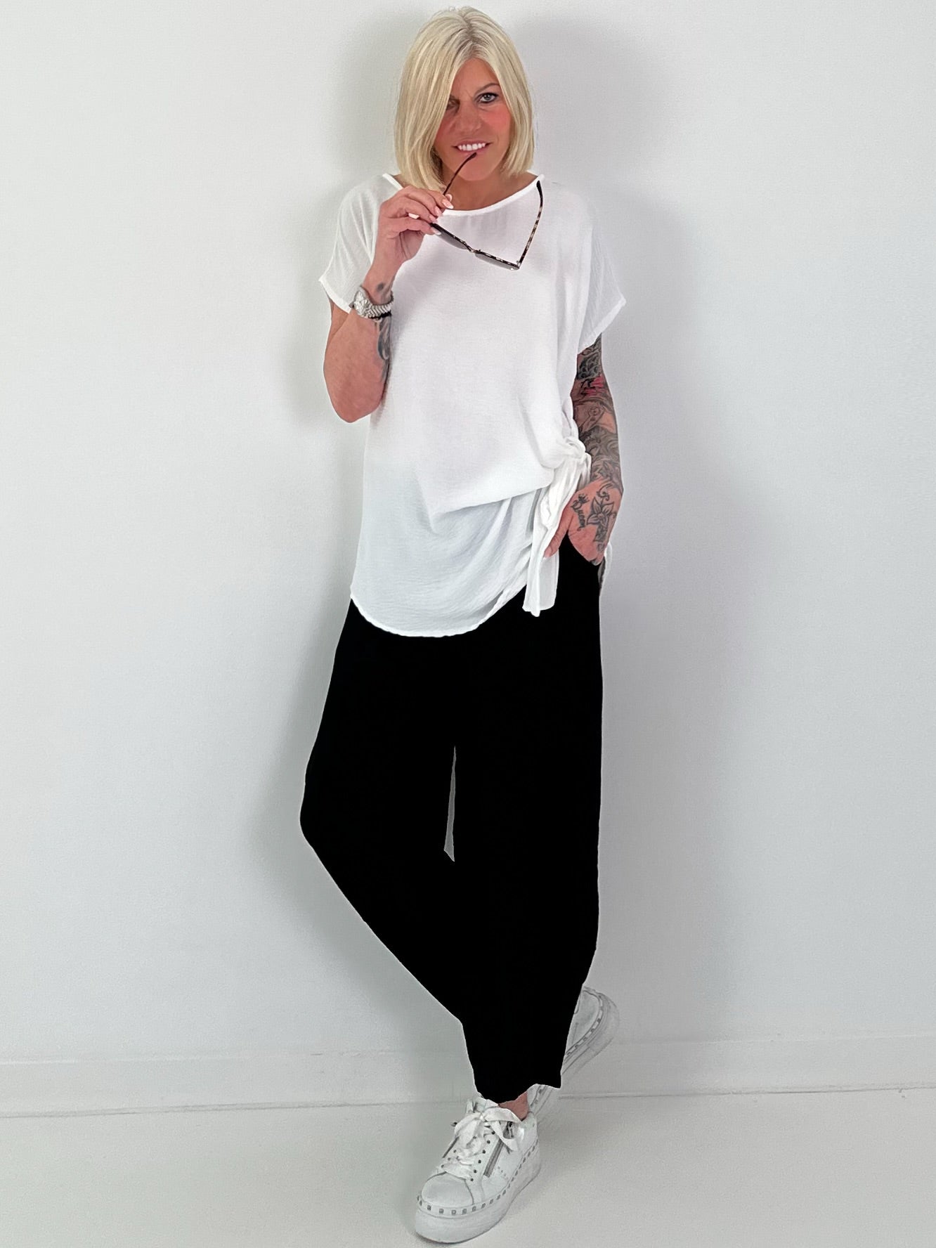 Light Balloon Trousers - black