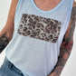Feinstrick Top mit Leo Patch - hellblau