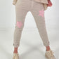 Trousers with stars - beige