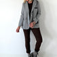 Blazer mit Statement Patch - grau