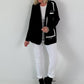 Blazer mit Statement Patch - schwarz