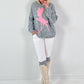 Sweater model "Nala" - gray-pink