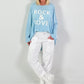 Oversized Shirt Modell "Rock&Love Wave" - hellblau