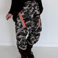 Harembroek met camouflageprint - olijf-taupe-meerkleurig
