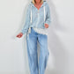 2nd Choice Crocheted Hooded Jacket - light blue