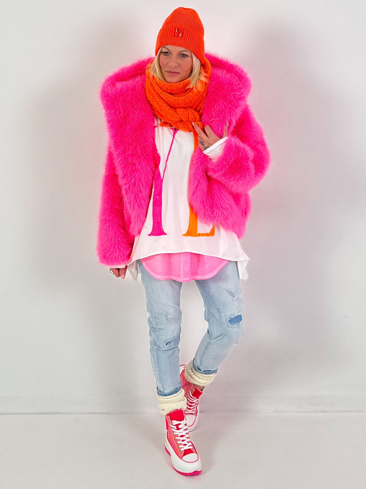 Bontjas model "Cloud 9" - neonroze