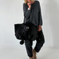 Canvas Tasche mit besonderen Details - denim used black
