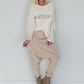 Sweater Whatever mit Strass-Details - beige