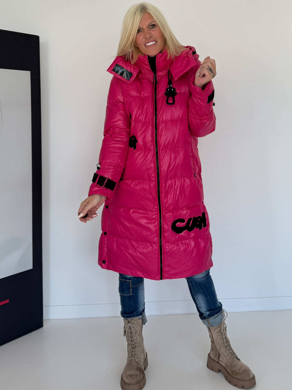 Cuel down coat - pink