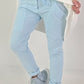 Sweatpants with large patch pockets - light blue