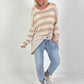 Pulli mit Streifen - beige-taupe