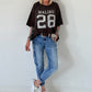 Sweater mit Vintage-Print - mokka