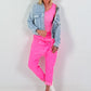 Oversized Jeansjacke mit Pattentaschen - denim