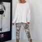 Basic Shirt mit Rundhalsausschnitt -weiss