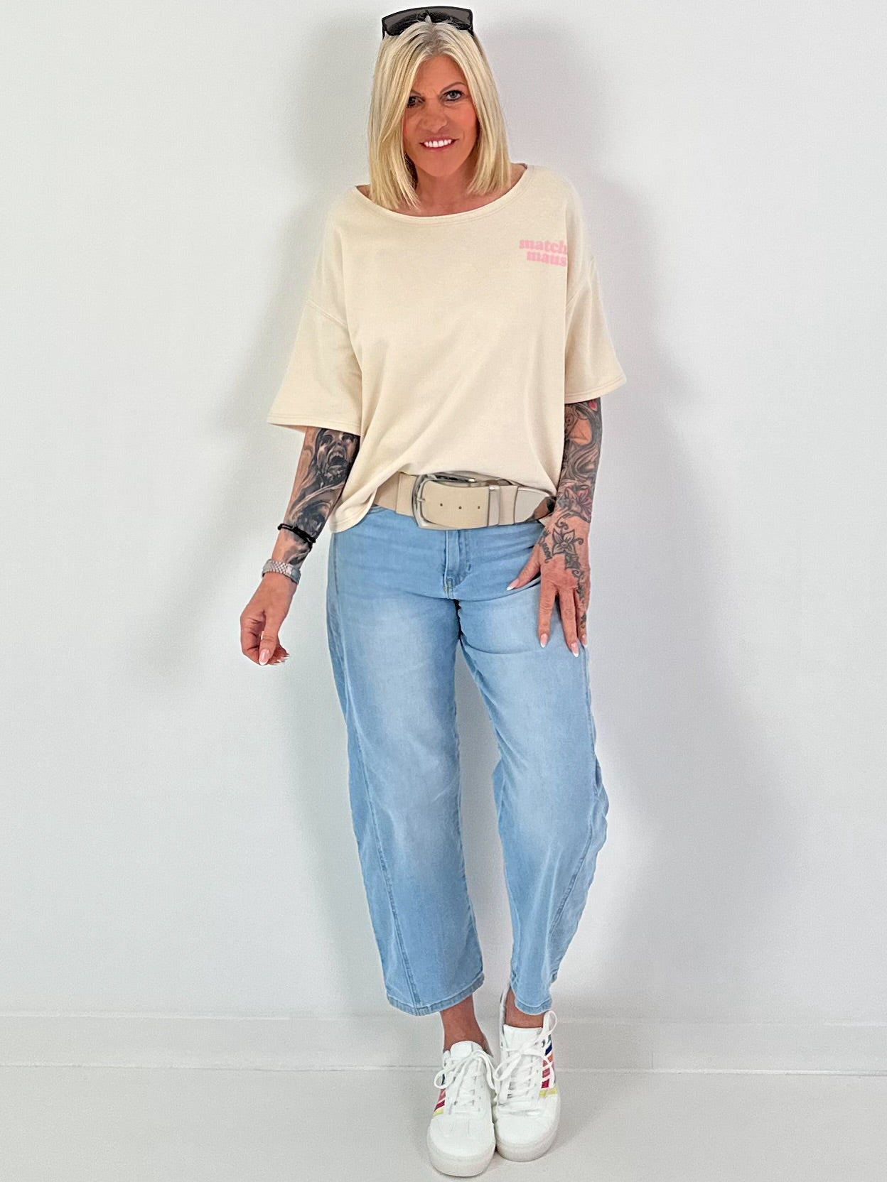 Sweat T-shirt Matcha - beige
