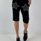 Sweat Shorts Leo with Studs - Black and White