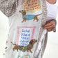 Mantel mit Pailletten und Print-Hund- weiss-beige-mehrfarbig