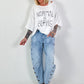 Oversized Shirt Normal is Boring - white