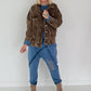 Sweat Baggy mit Strassapplikation - jeansblau