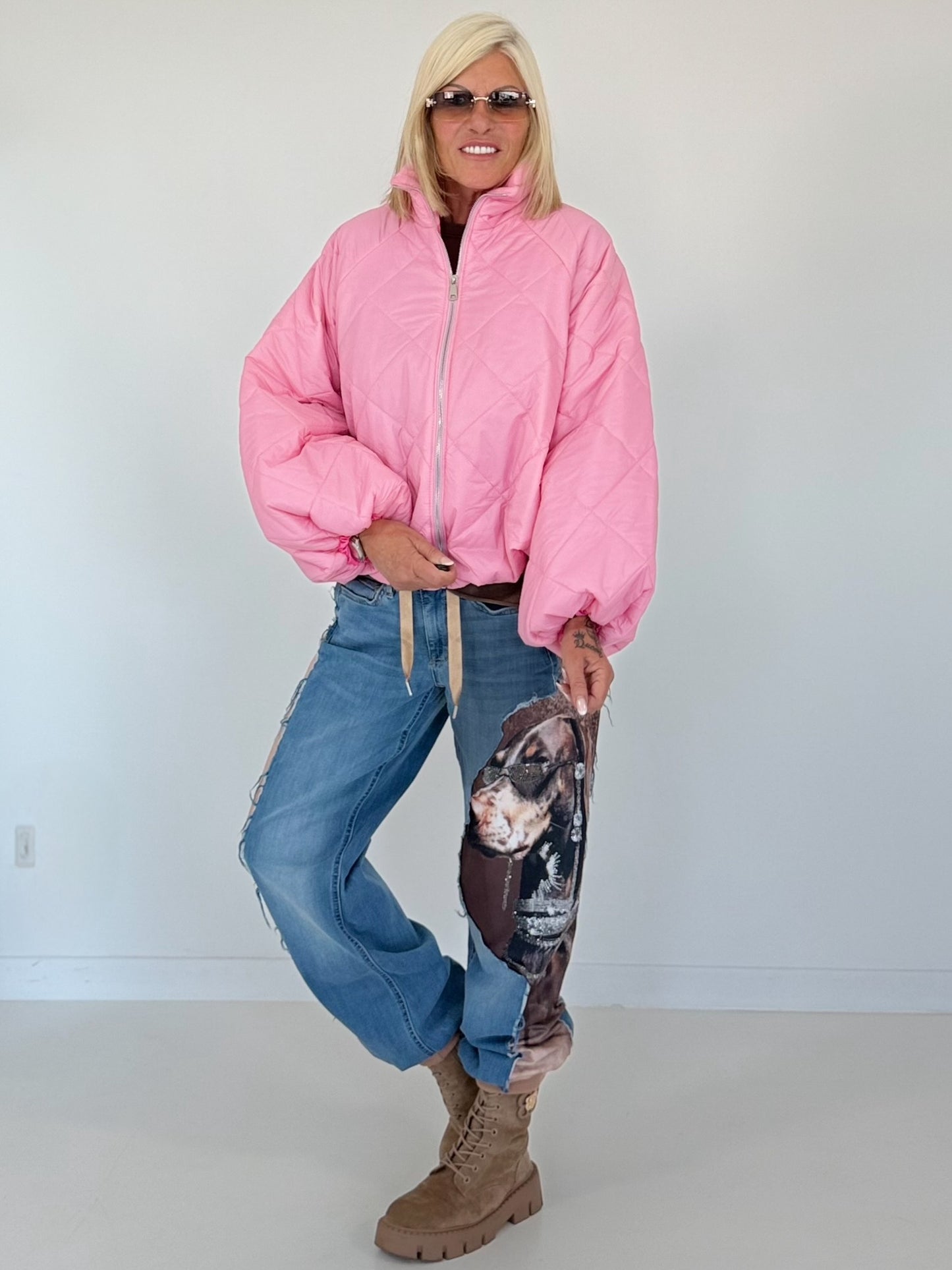 Jacke mit Puffärmelchen - rosa