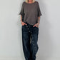 Jeans mit Knopfleiste quer - denim